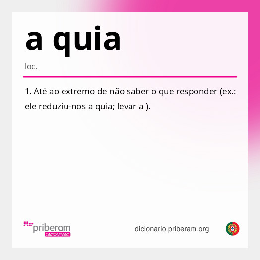 Significado de a quia